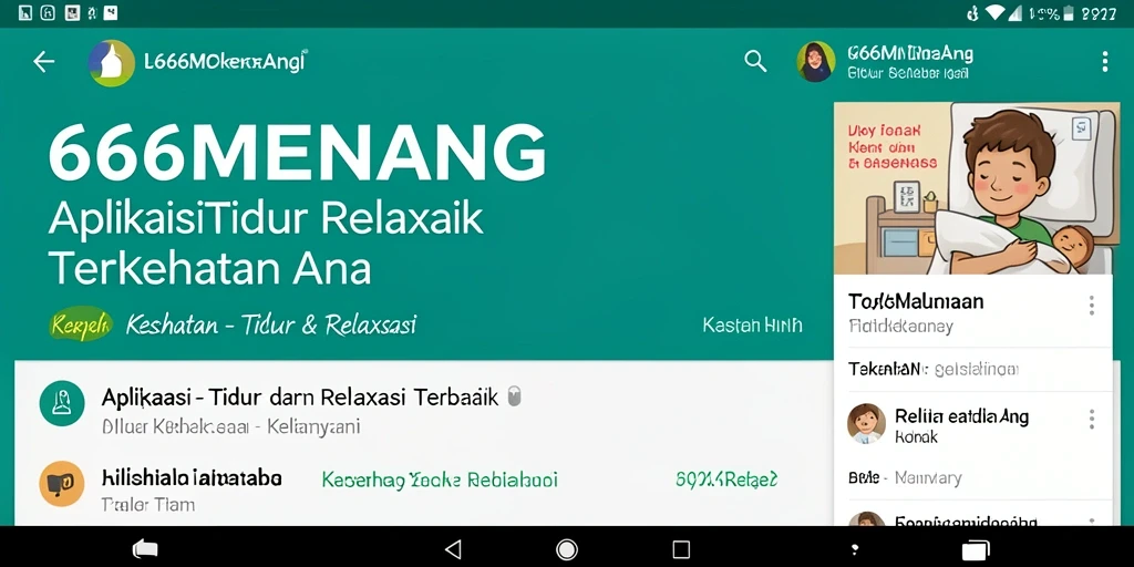 Antarmuka 666MENANG yang sederhana untuk Tidur & Relaksasi.