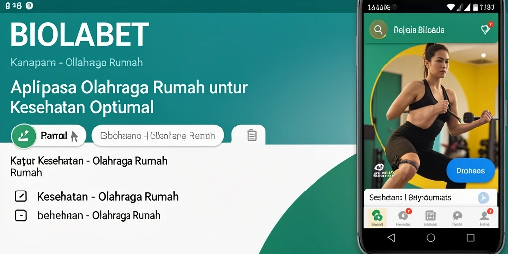Tampilan antarmuka BIOLABET yang ramah pengguna dengan pilihan latihan di rumah.