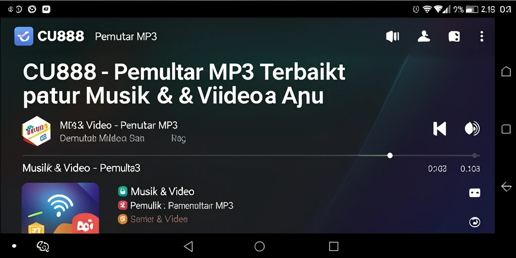 Antarmuka CU888 dengan fitur Pemutar MP3 yang memukau.