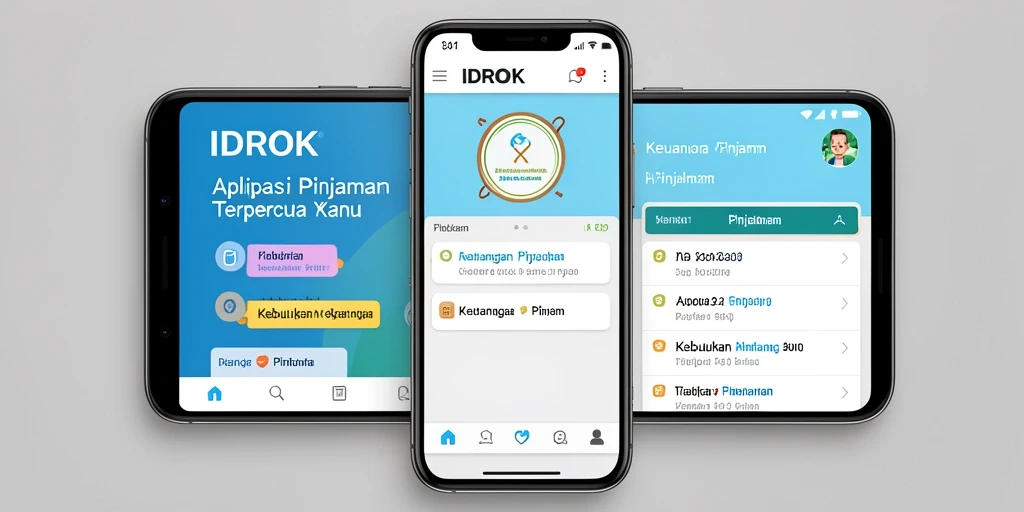 Antarmuka aplikasi IDROK yang sederhana dan intuitif untuk pengajuan pinjaman.