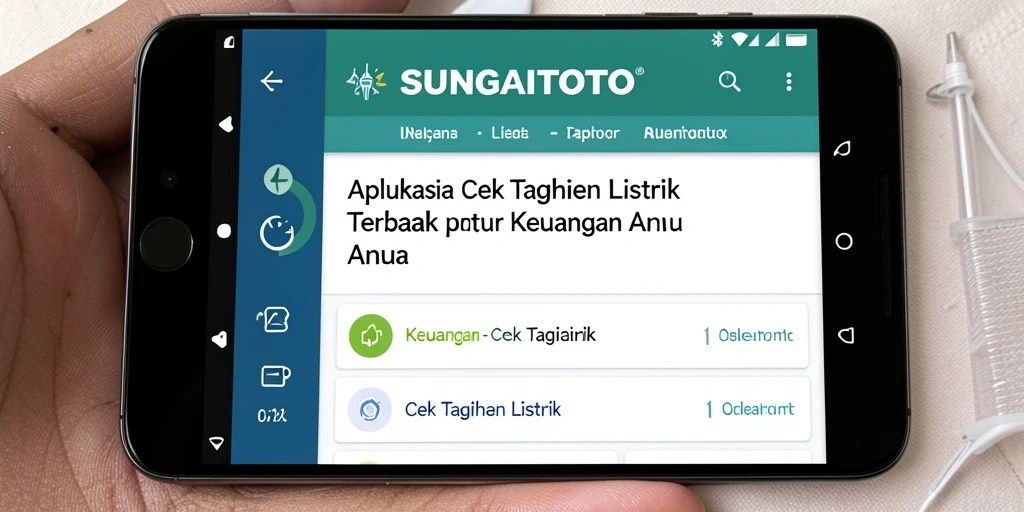 Tampilan antarmuka SUNGAITOTO saat cek tagihan listrik.